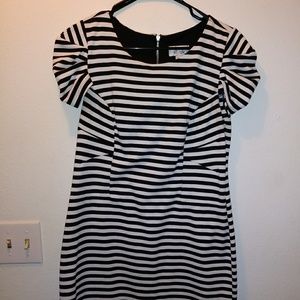 Blk&white stripped dress